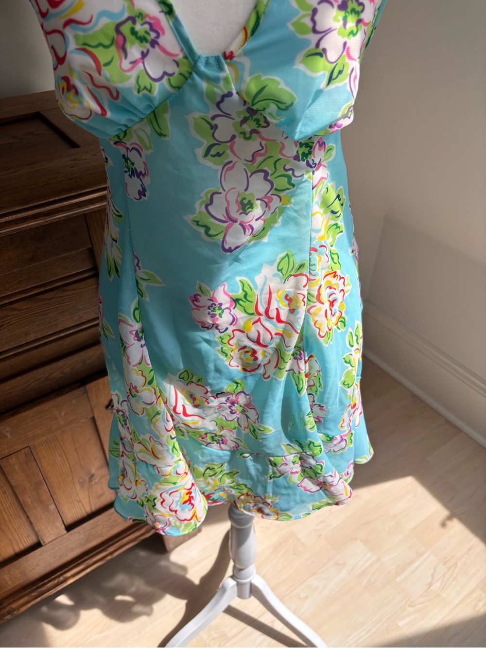 Y2K Floral Halter Dress 💙 - Picture 4 of 7